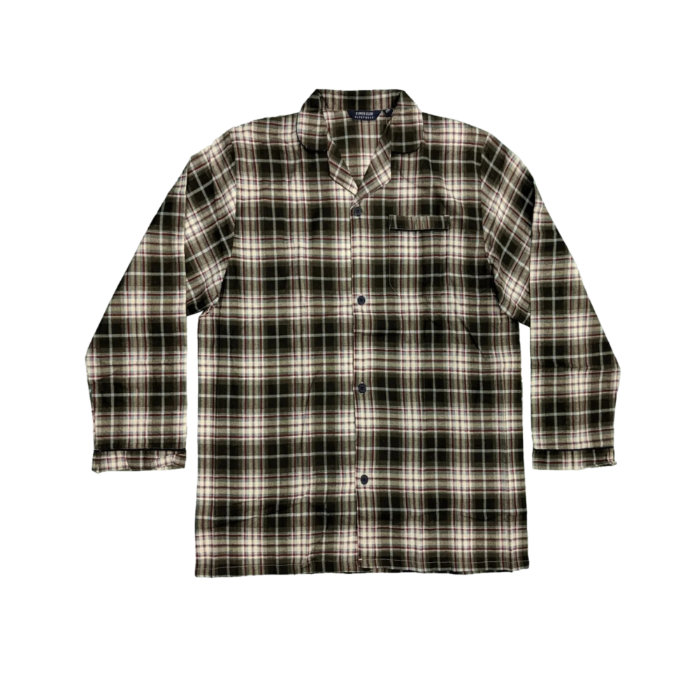 KINGS CLUB WARM BRUSHED COTTON CHECK PYJAMAS