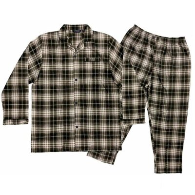 KINGS CLUB WARM BRUSHED COTTON CHECK PYJAMAS