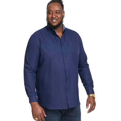 D555 RICHARD OXFORD LONG SLEEVE SHIRT NAVY