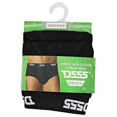 D555 THOMPSON 2 PACK KING SIZE MENS Y FRONT COTTON BRIEFS