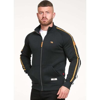 D555 MARSTON ZIP THROUGH SWEATSHIRT BLACK