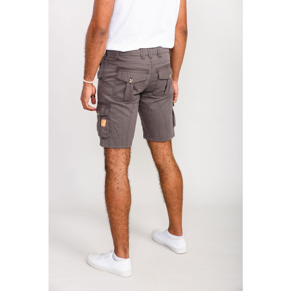 D555 MELTON CASUAL COTTON CARGO SHORTS KHAKI