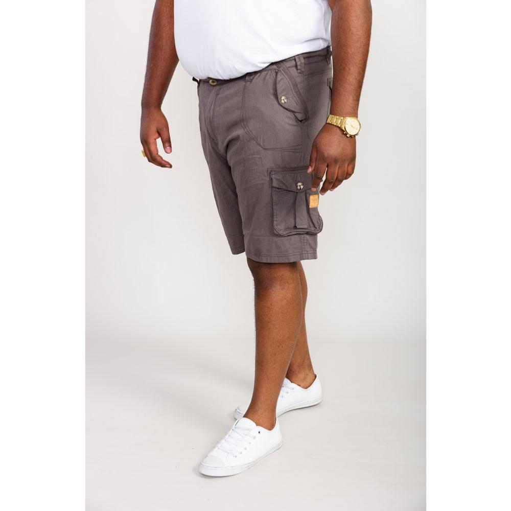 D555 MELTON CASUAL COTTON CARGO SHORTS KHAKI