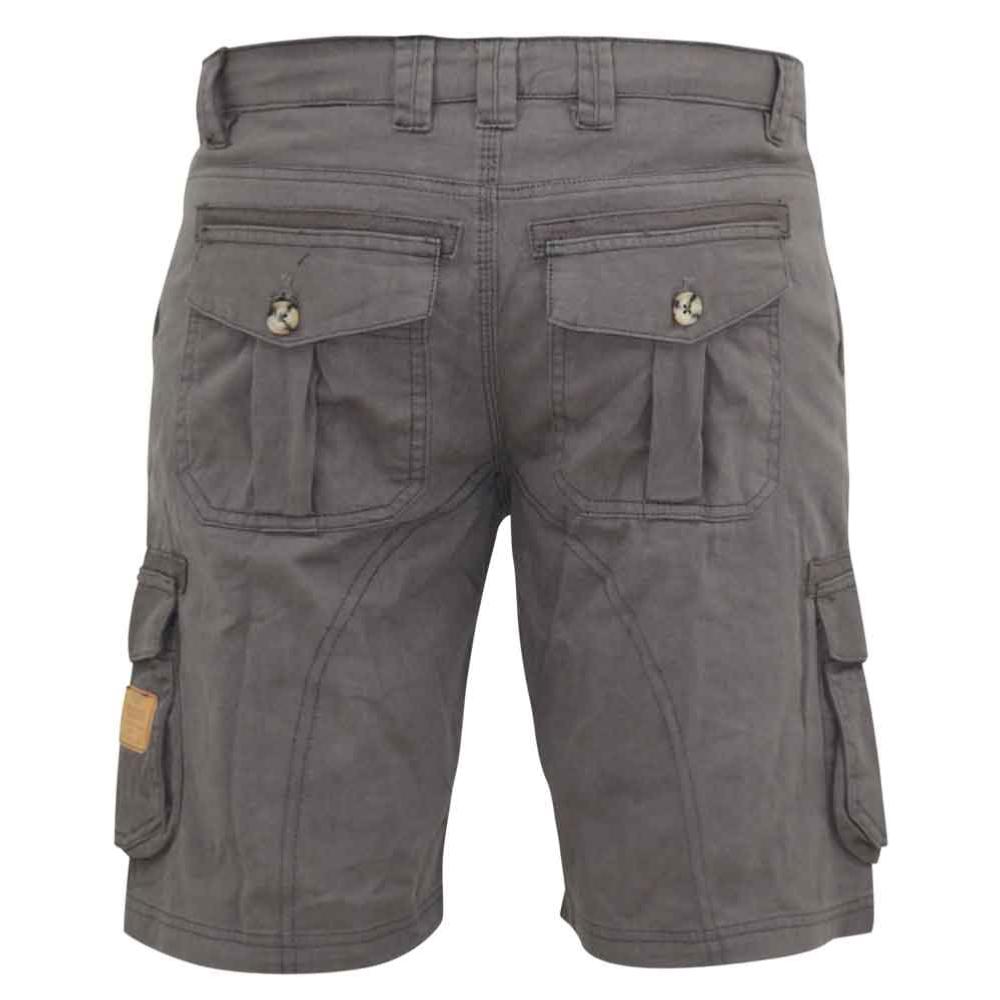 D555 MELTON CASUAL COTTON CARGO SHORTS KHAKI