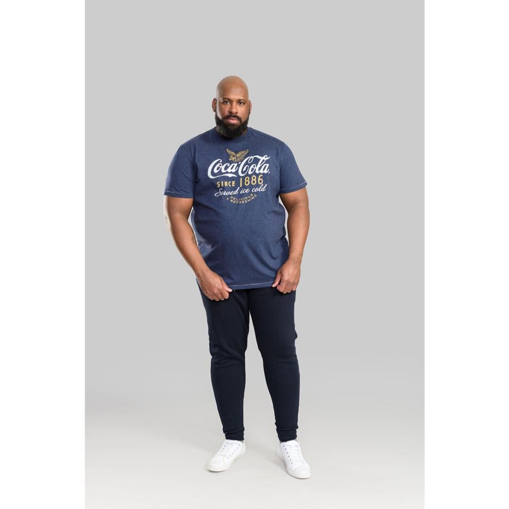 D555 DODINGTON OFFICIAL LOGO COCA COLA PRINT T-SHIRT NAVY MARL