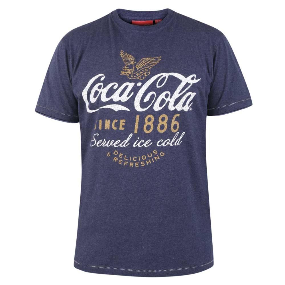 D555 DODINGTON OFFICIAL LOGO COCA COLA PRINT T-SHIRT NAVY MARL - 7XL CLEARANCE