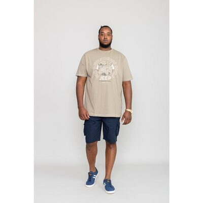 D555 ALDERFORD OFFICIAL LICENSED JEEP TEE SHIRT SAND