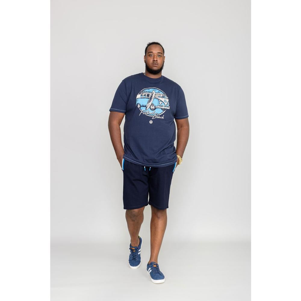 D555 WINTERTON OFFICIAL LICENSED VW CAMPERVAN TEE SHIRT NAVY