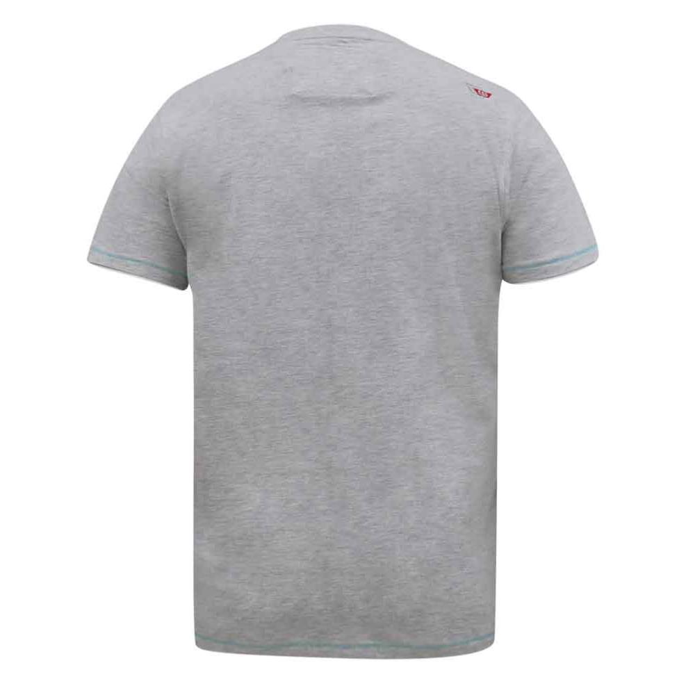 D555 TRAFFORD ROAD TRIP MOTRBIKE PRINT TEE SHIRT GREY MARL