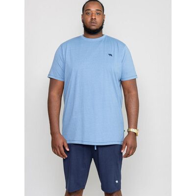 D555 STANMORE KINGSIZE JERSEY T-SHIRT AND SHORTS PYJAMA SET NAVY/BLUE