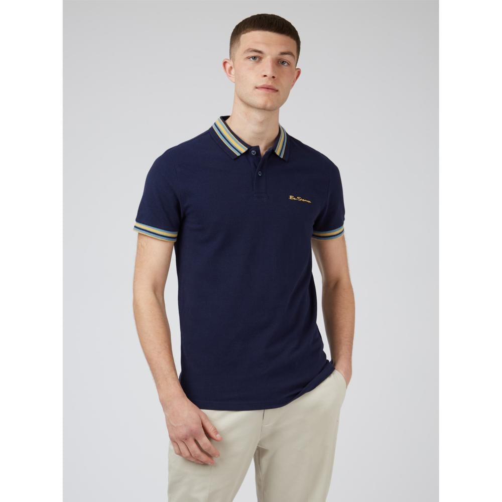 BEN SHERMAN HOUSE COLLAR POLO SHIRT MARINE