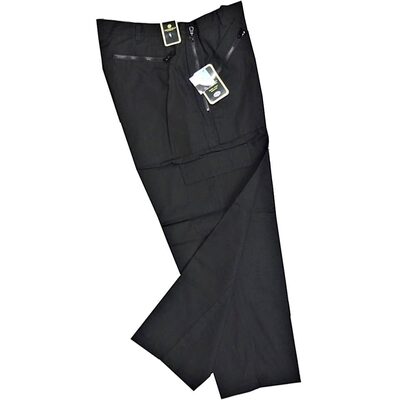 CARABOU Active Wear multi Pocket Outdoor Work Trouser Black