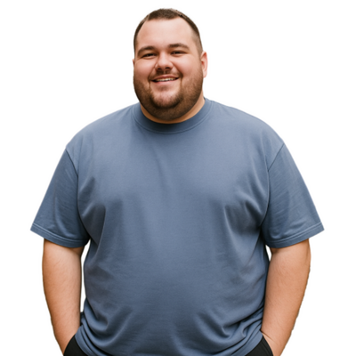 Espionage Big Mans Cotton Tee Light Blue T015
