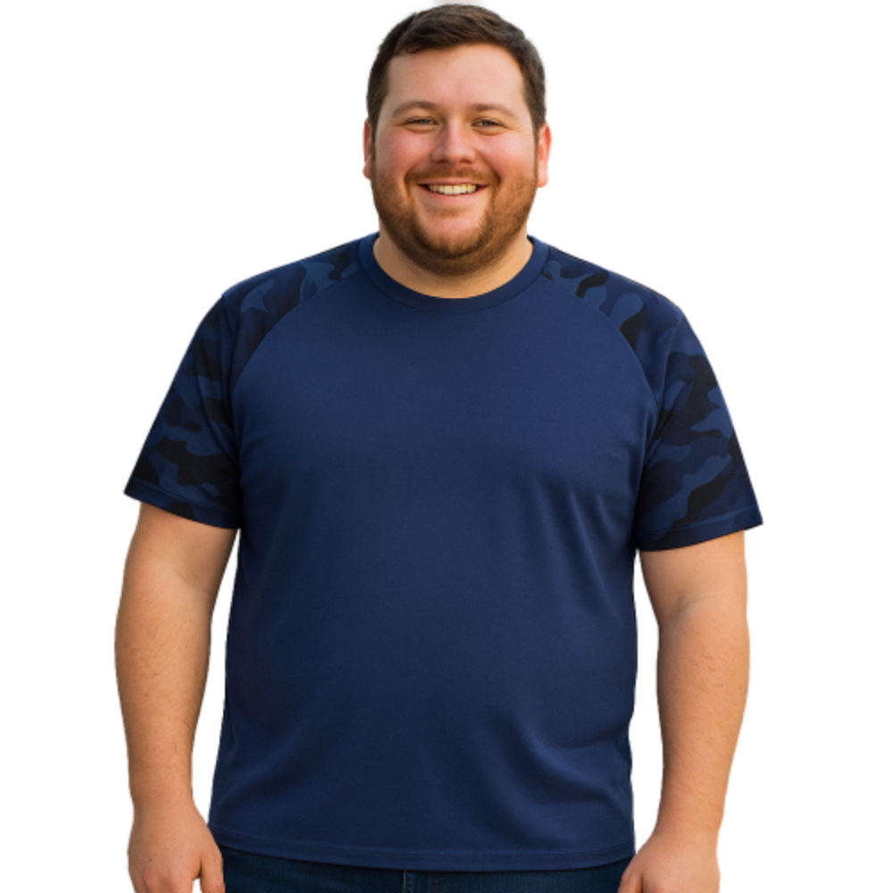 ESPIONAGE CAMOUFLAGE RAGLAN TEE BLUE