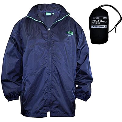 D555 ZAC King Size PACKAWAY WATERPROOF BREATHABLE JACKET NAVY