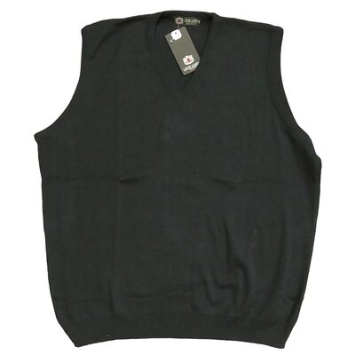 LOUIE JAMES BIG MANS COTTON MIX SLIP OVER BLACK