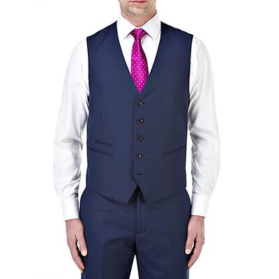 SKOPES JOSS CONTEMPORARYTAILORED WAISTCOAT ROYAL BLUE