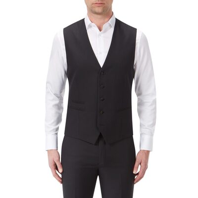 SKOPES SALE - NEWMAN EVENING DRESS WAISTCOAT BLACK SHADOW CHECK