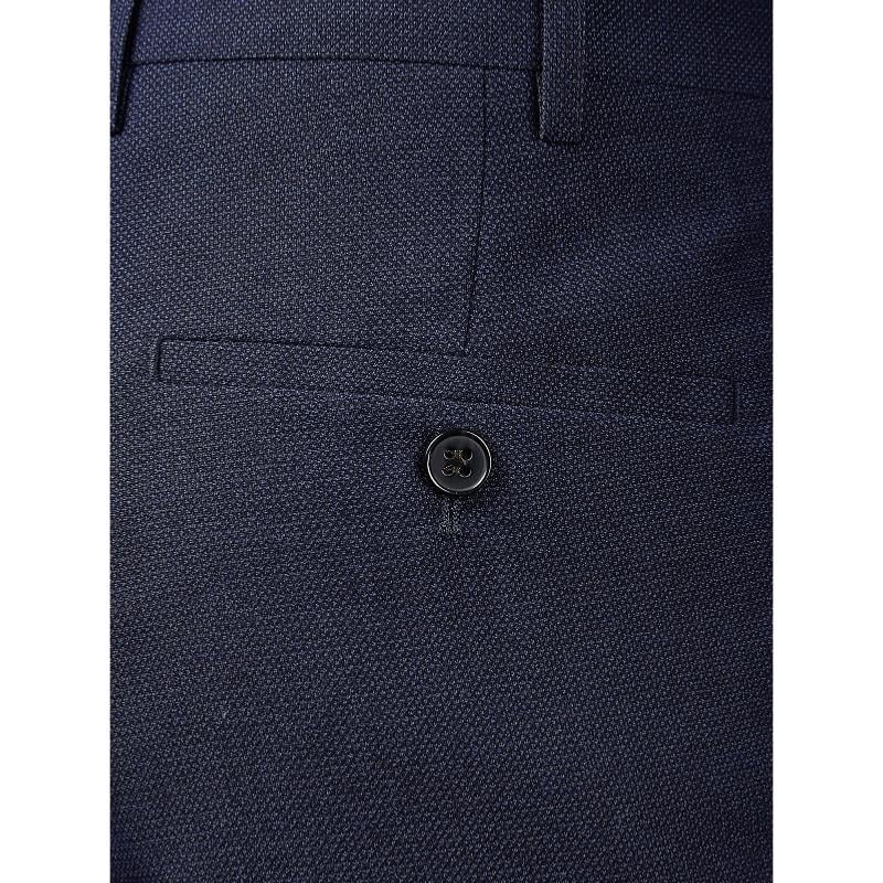 SKOPES HARCOURT TEXTURED TWEED EFFECT TROUSERS NAVY