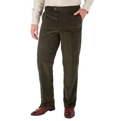SKOPES ROWLAND CORDUROY TROUSERS WITH ACTIVE WAIST OLIVE