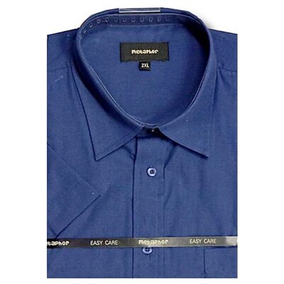 METAPHOR SHORT SLEEVE PLAIN SHIRT NAVY