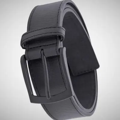 D555 Big Mans Ozzy Square Belt with Matt Buckle Black