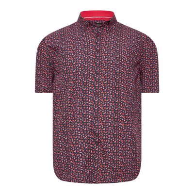 KAM BLACK LABEL PREMIUM SHORT SLEEVE BIRD PRINT SHIRT