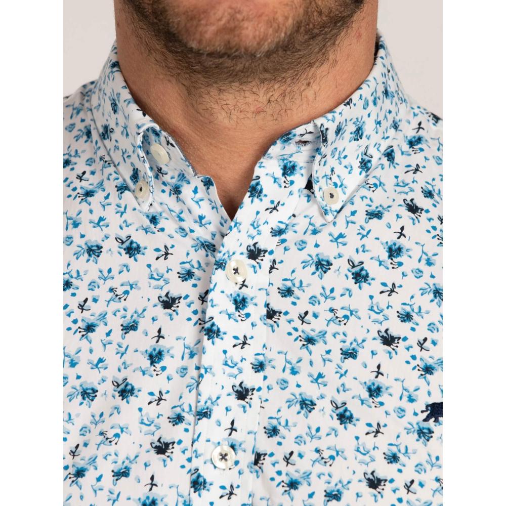 RAGING BULL LONG SLEEVE BLOSSOM PRINT SHIRT WHITE 4XL