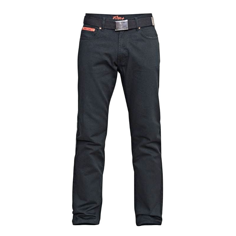 DUKE LONDON MARIO WASHED CASUAL BEDFORD CORD JEANS BLACK