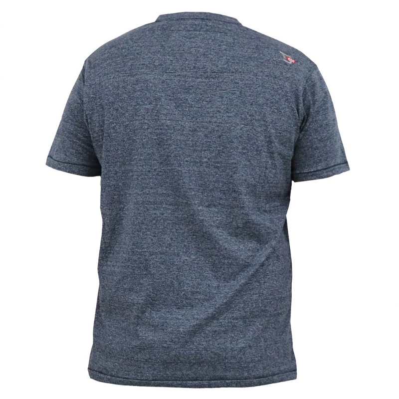 D555 COLBACK GUITAR PRINT CREW NECK T-SHIRT NAVY TWIST