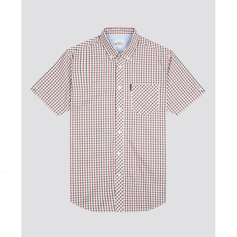 BEN SHERMAN SHORT SLEEVE SIGNATURE HOUSE CHECK SHIRT