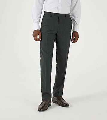 SKOPES HARCOURT TEXTURED TWEED EFFECT TROUSERS GREEN