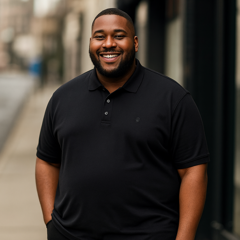 ESPIONAGE SMART POLO WITH POCKET NAVY / BLACK