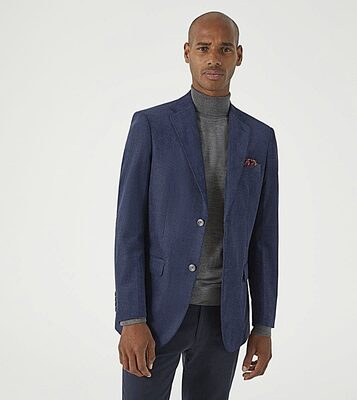 SKOPES HODGKINSON TEXTURED JACKET BLUE