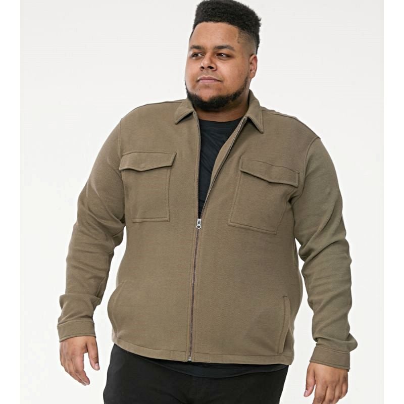 D555 LODI STRETCH ZIP THROUGH JACKET WITH PATCH POCKETS