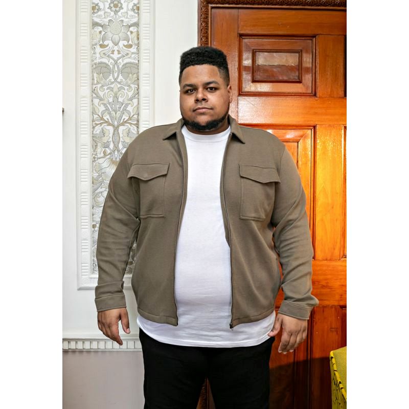 D555 LODI STRETCH ZIP THROUGH JACKET WITH PATCH POCKETS