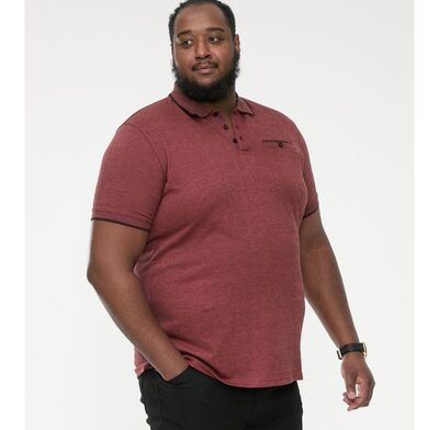 D555 TROY TEXTURED POLO SHIRT RUST
