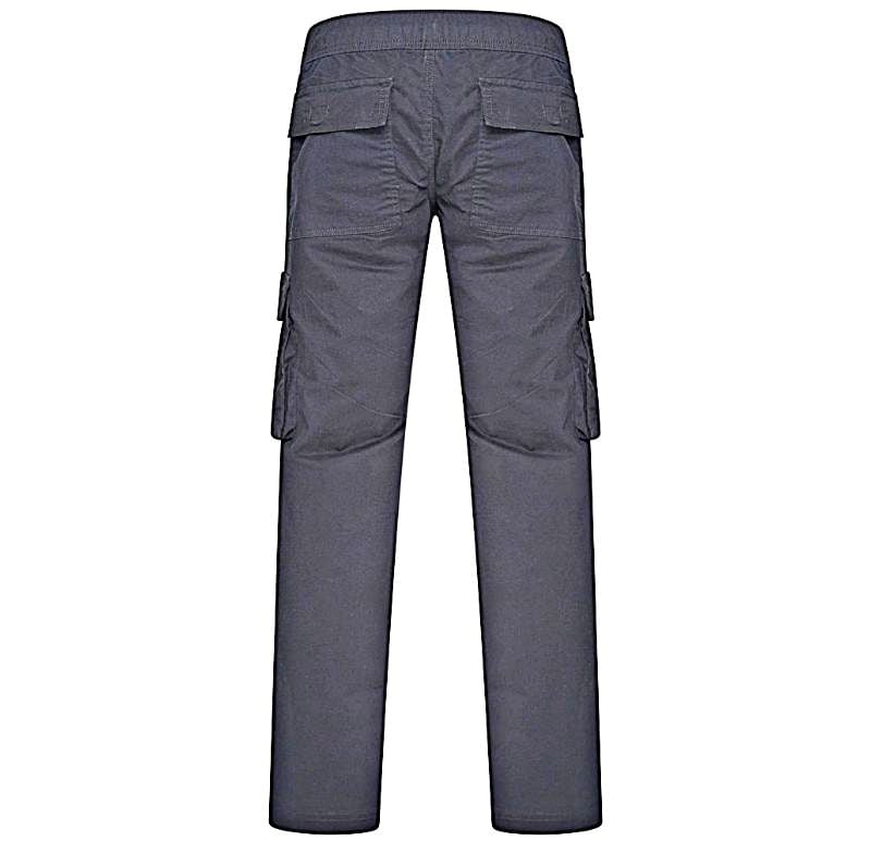 KAM STRETCH FIT CARGO PANTS WITH COMFORT STRETCH WAISTBAND BLACK