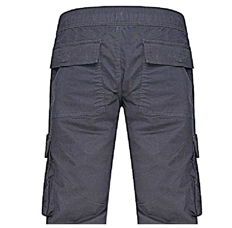 KAM STRETCH FIT CARGO PANTS WITH COMFORT STRETCH WAISTBAND BLACK