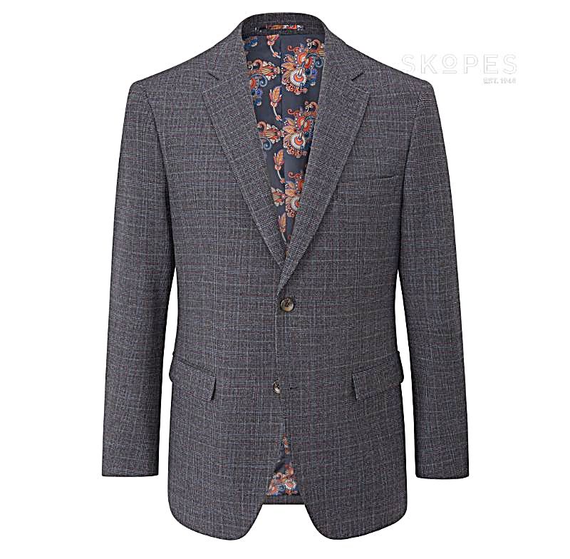 JACOB - SKOPES GREY CHECK SUIT JACKET