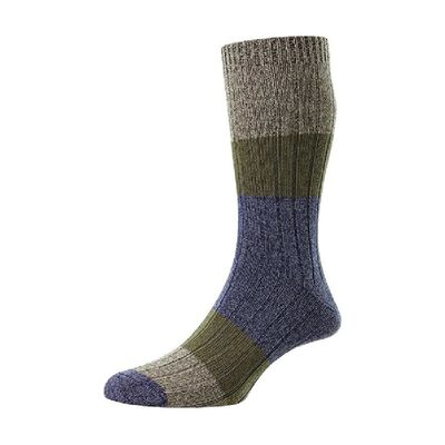 HJ HALL CHUNKY COTTON RICH SOCKS MOSS