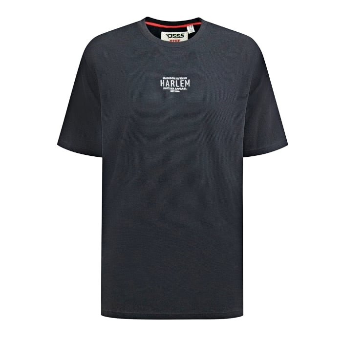 D555 Portsmouth Ribbed Stretch T-Shirt Black