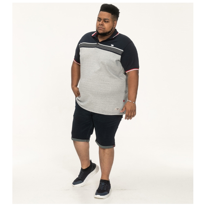 D555 Tipton Men's Stripe Jacquard Polo Shirt