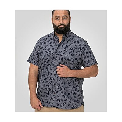 D555 Kettering Hawaiian Leaf Print Short Sleeve Shirt