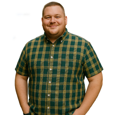 KAM Short Sleeve Checked Shirt Teal KBS6336