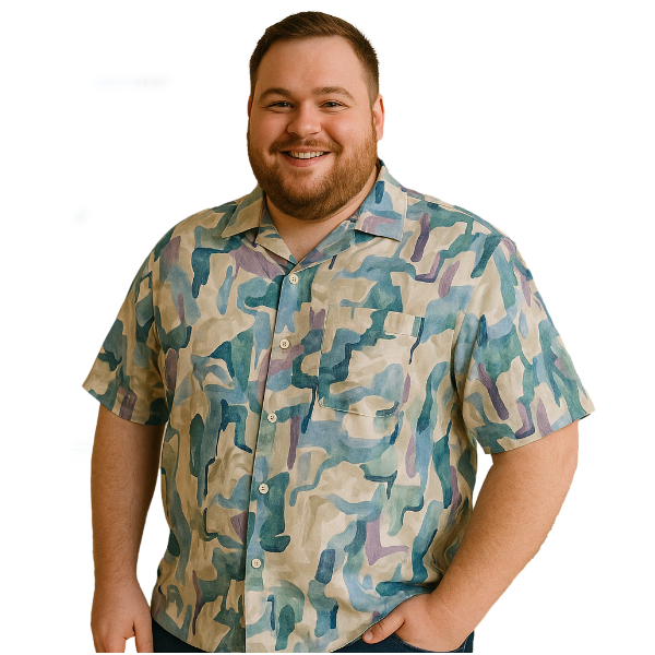 ESPIONAGE Abstract Print Short Sleeve Shirt With revere Collar SH441