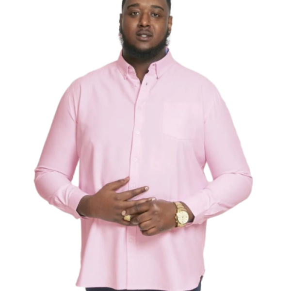 D555 RICHARD OXFORD LONG SLEEVE SHIRT PINK