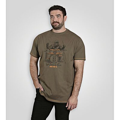 D555 Stockton Big Mens Drumming Gorilla Tee Khaki 601804