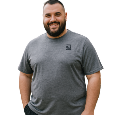 D555 RETFORD Dry Wear Performance Tee Charcoal Marl