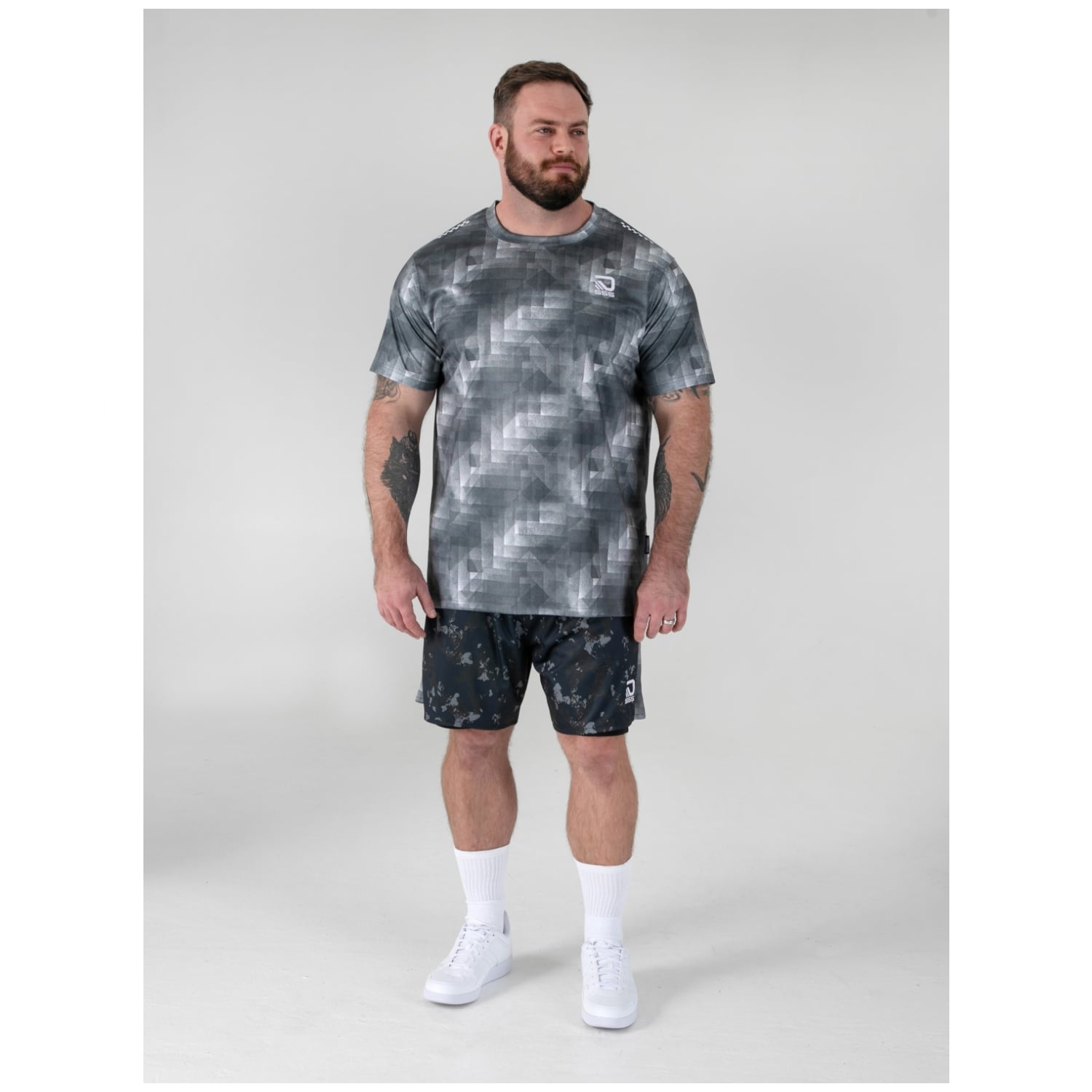 D555 WATSON Dry Wear Light Weight AOP Crew Neck T-Shirt